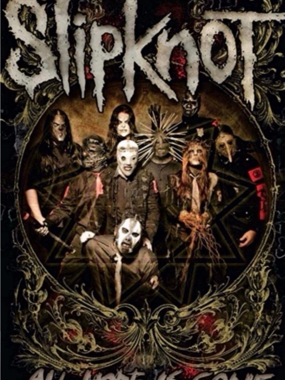 Slipknot Black & Brown Band Poster - Official Style Home Art